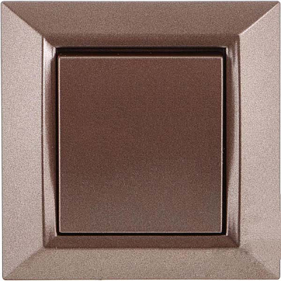 Вимикач одноклавішний UP! (Underprice) Vesta без підсвітки 10 А 220-250В коричневий